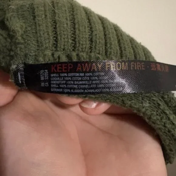 Mad Fabriq Olive Green Button-Up Hoodie Sweatshirt – Approx. M/L - Picture 3 of 5